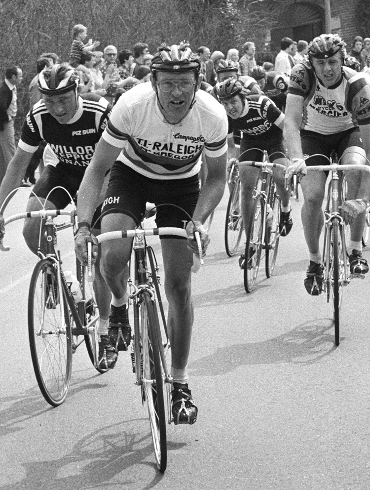 Heerlen-Limburg-wielrennen-cycling-cyclisme- archief-stock-archive- Amstel Gold Race diverse jaren- Gerrie Knetemann (TI Raleigh) en Frits Pirard - foto Cor Vos ©2005